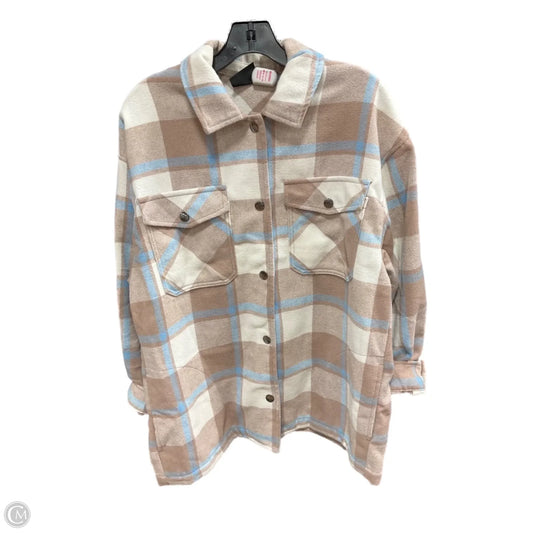 Jacket Shirt By Hfx In Plaid Pattern, Size: S