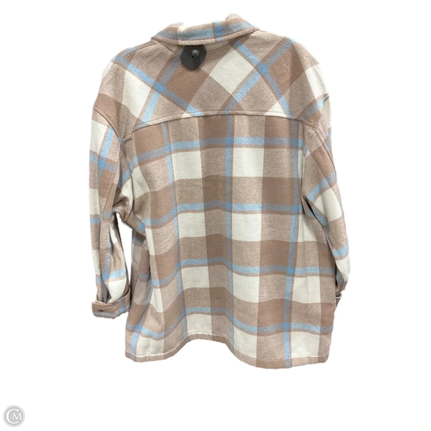 Jacket Shirt By Hfx In Plaid Pattern, Size: S