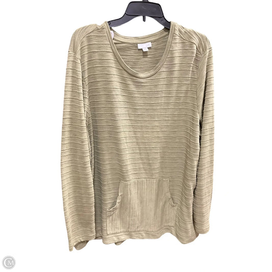Top Long Sleeve By J. Jill In Green, Size: 3x