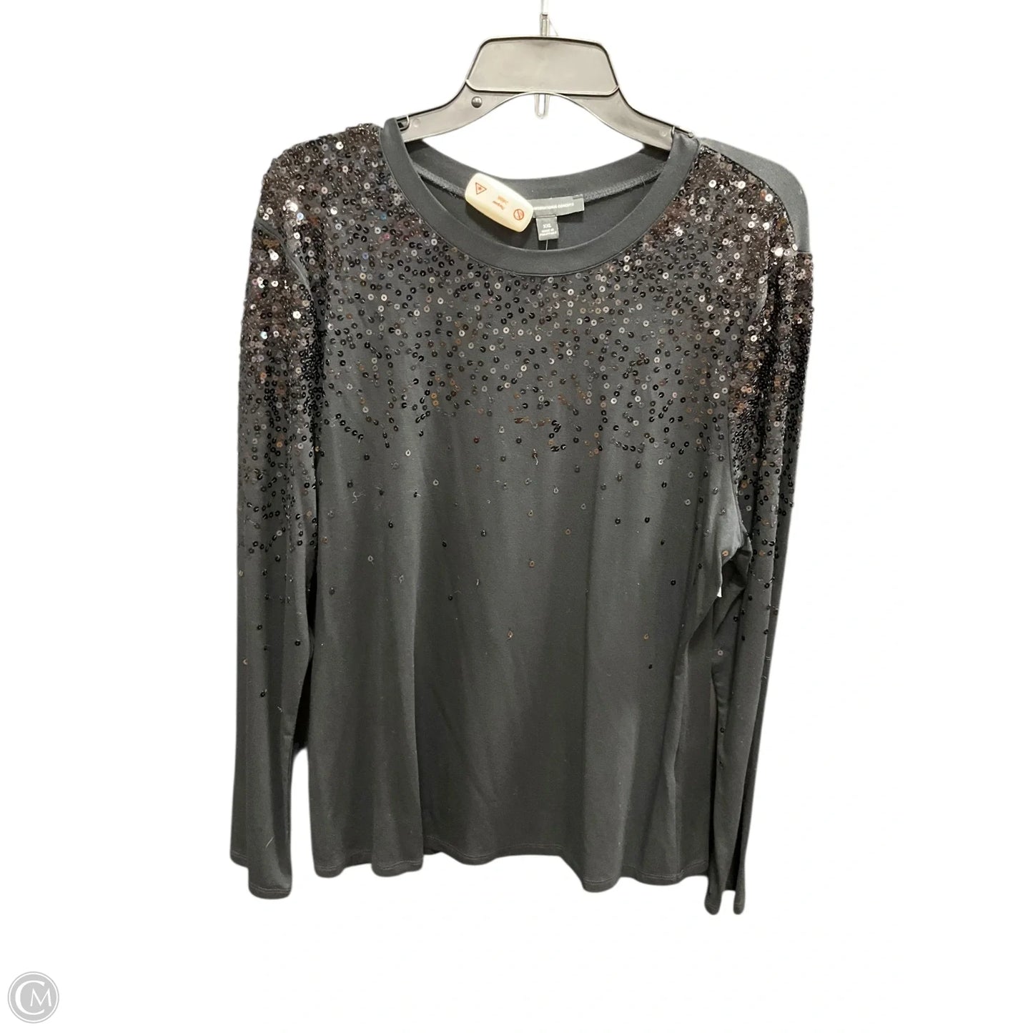 Top Long Sleeve By Inc In Black, Size: Xxl