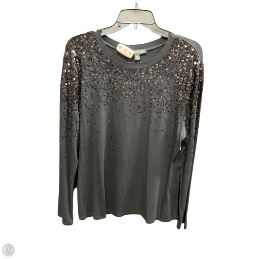 Top Long Sleeve By Inc In Black, Size: Xxl