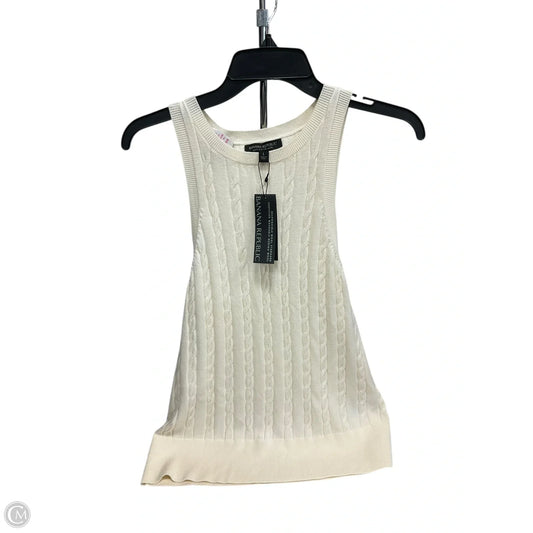 Top Sleeveless By Banana Republic In Cream, Size: L