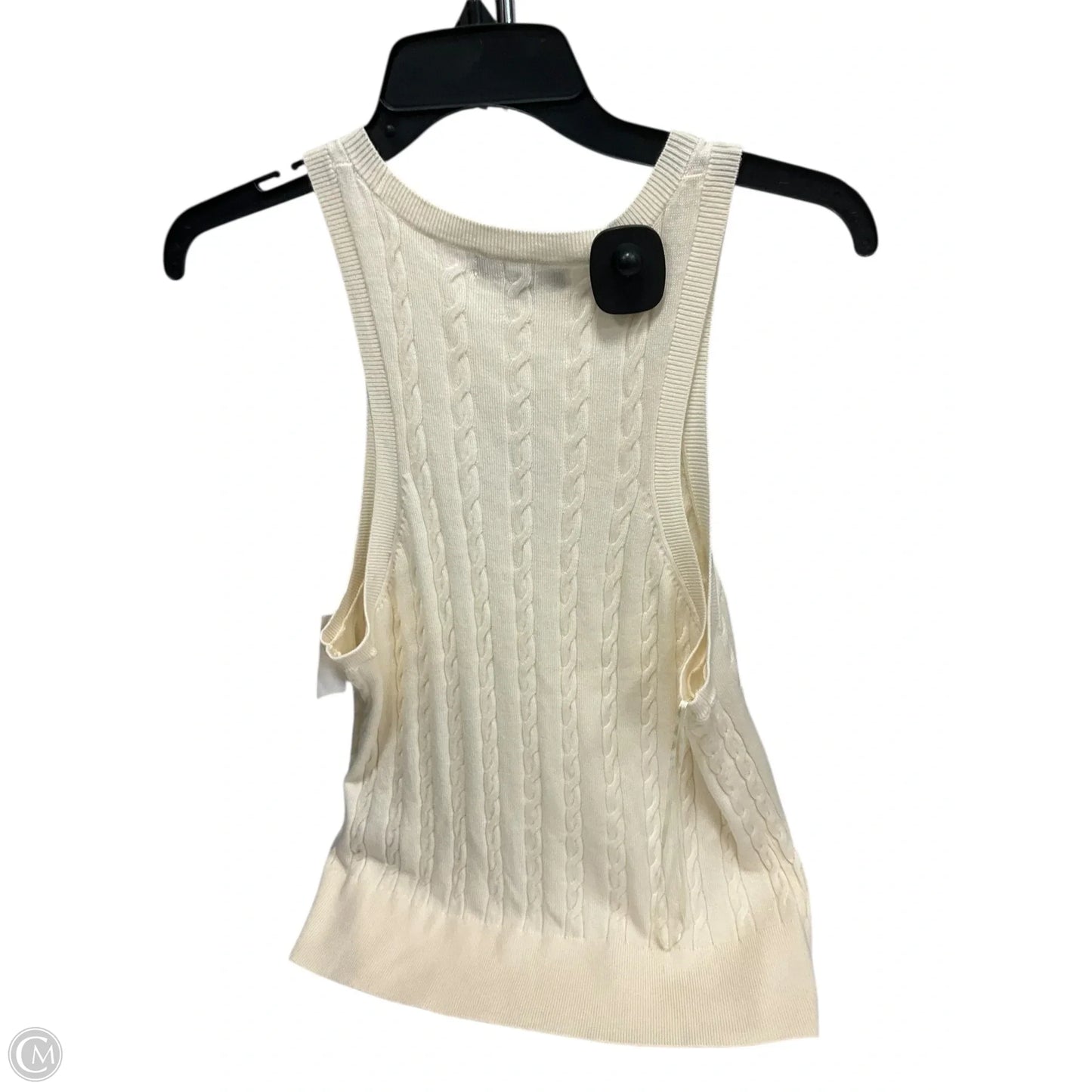 Top Sleeveless By Banana Republic In Cream, Size: L