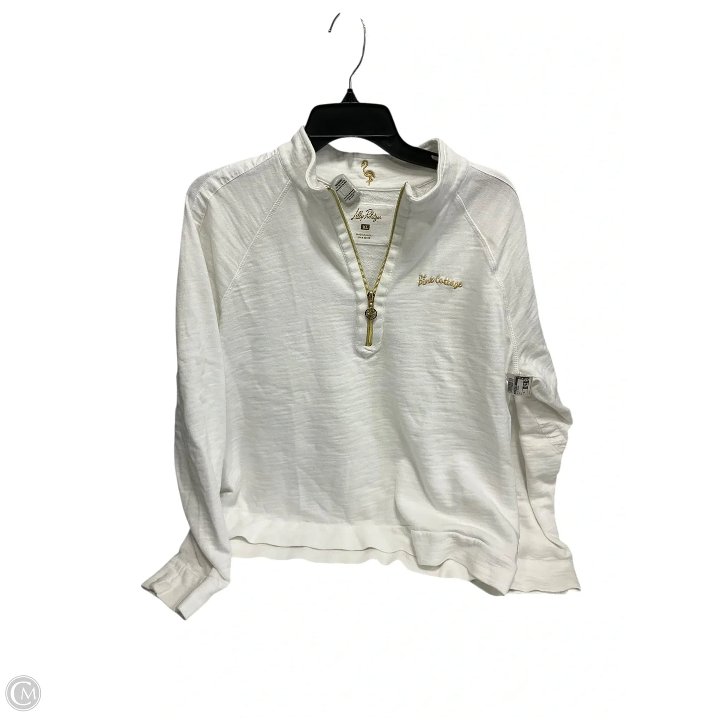 Top Long Sleeve Designer By Lilly Pulitzer In White, Size: Xl