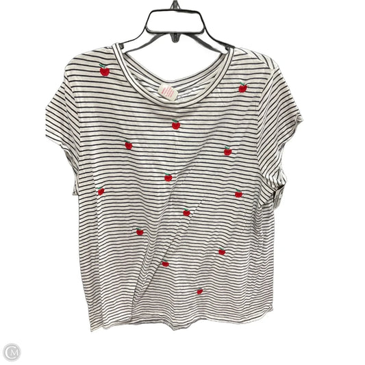 Top Short Sleeve By Loft In Striped Pattern, Size: Xxl