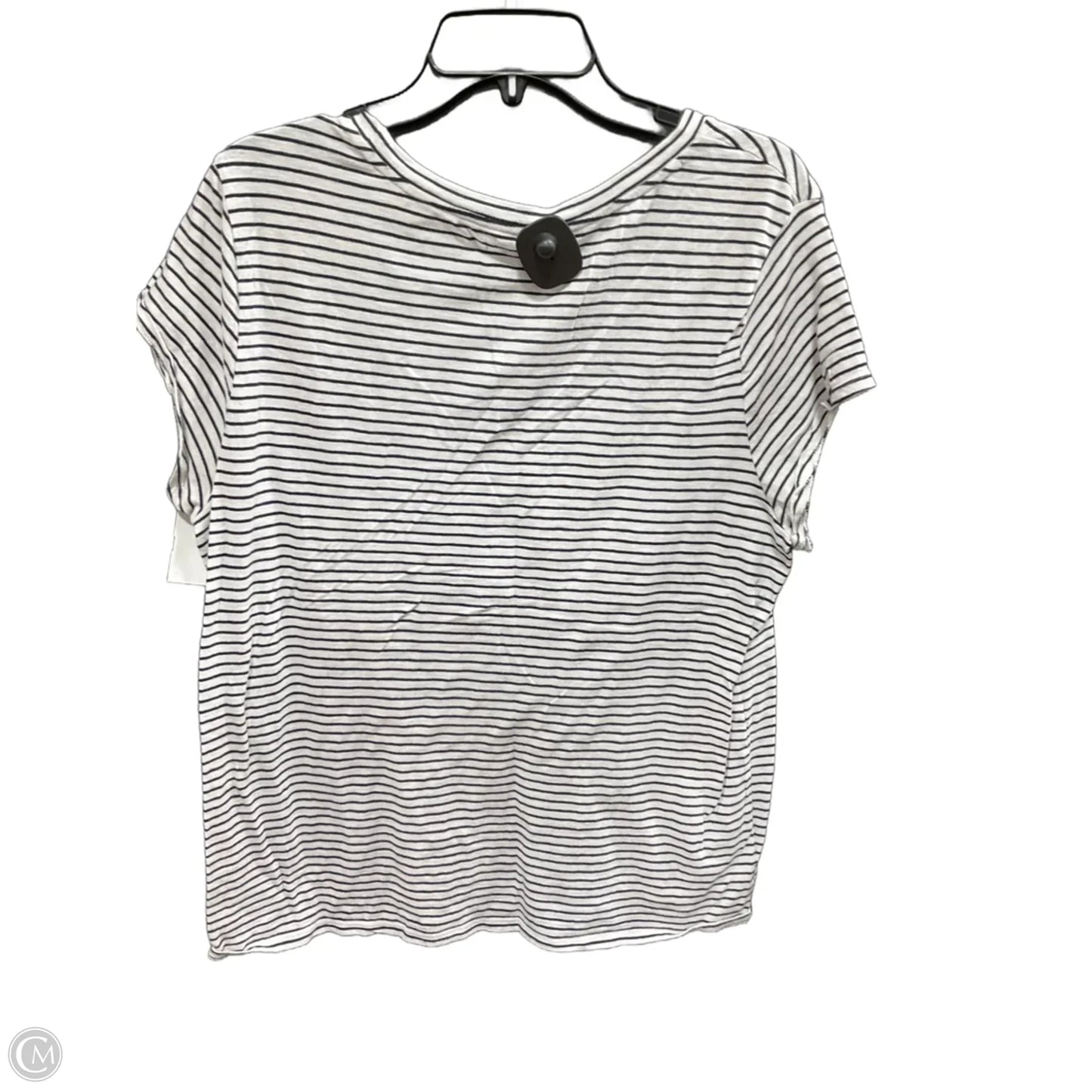 Top Short Sleeve By Loft In Striped Pattern, Size: Xxl