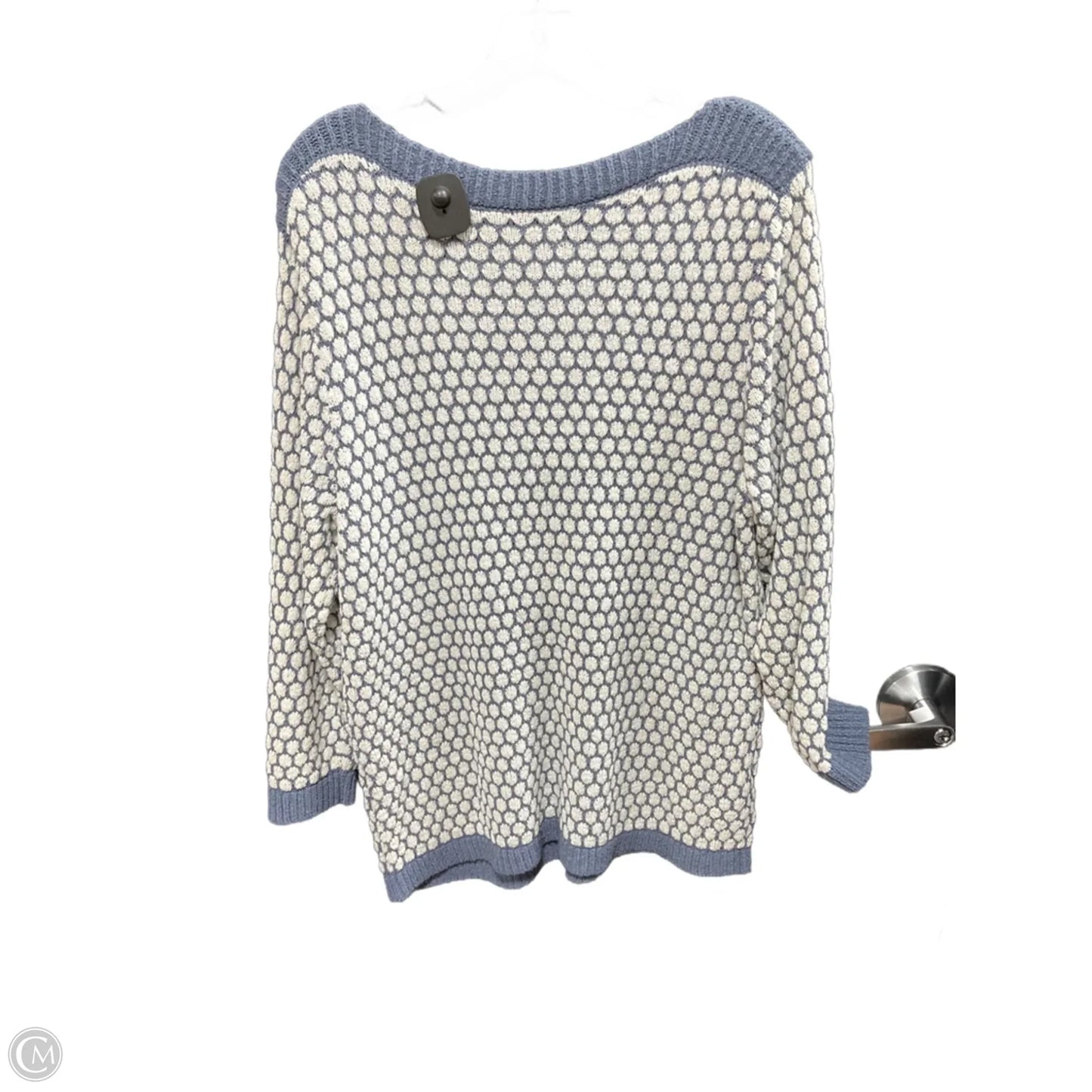 Sweater By Loft In Blue & Cream, Size: Xl