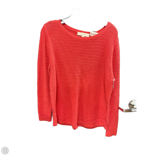 Sweater By Loft In Orange, Size: Xl
