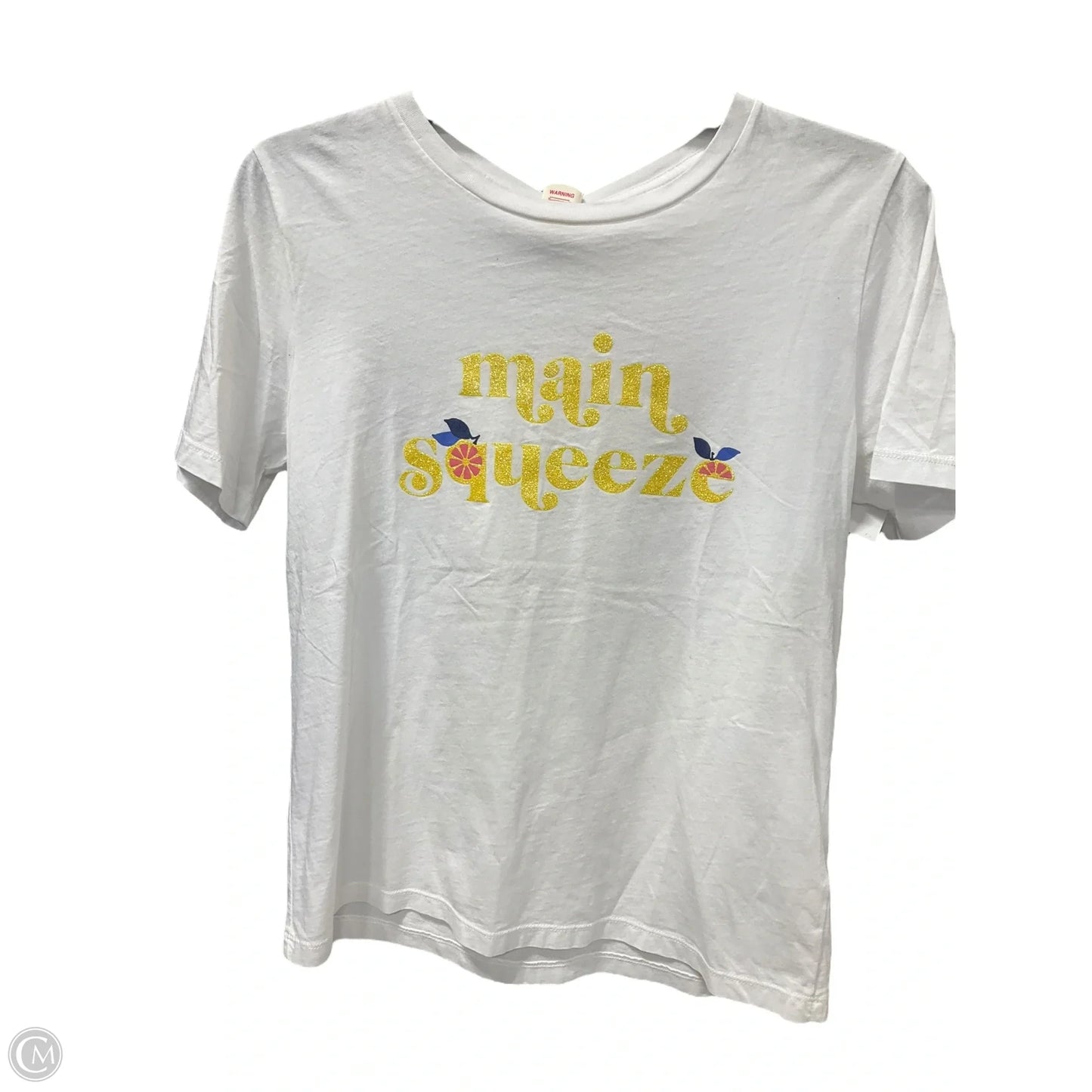 Top Short Sleeve Designer By Kate Spade In White, Size: S