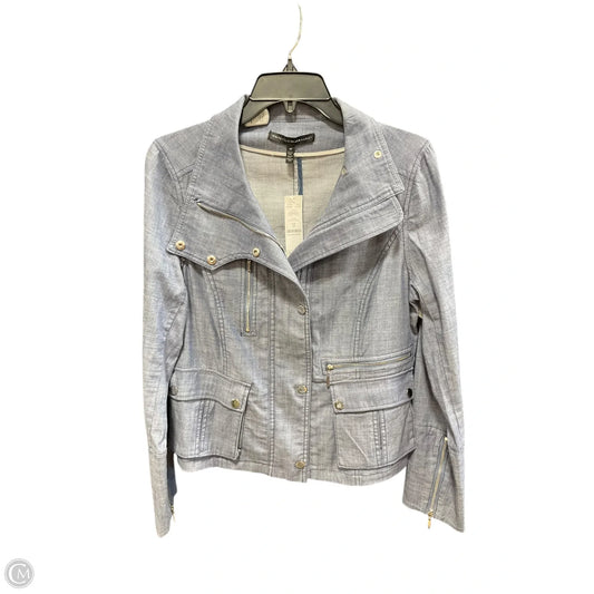 Jacket Moto By White House Black Market In Blue, Size: 10