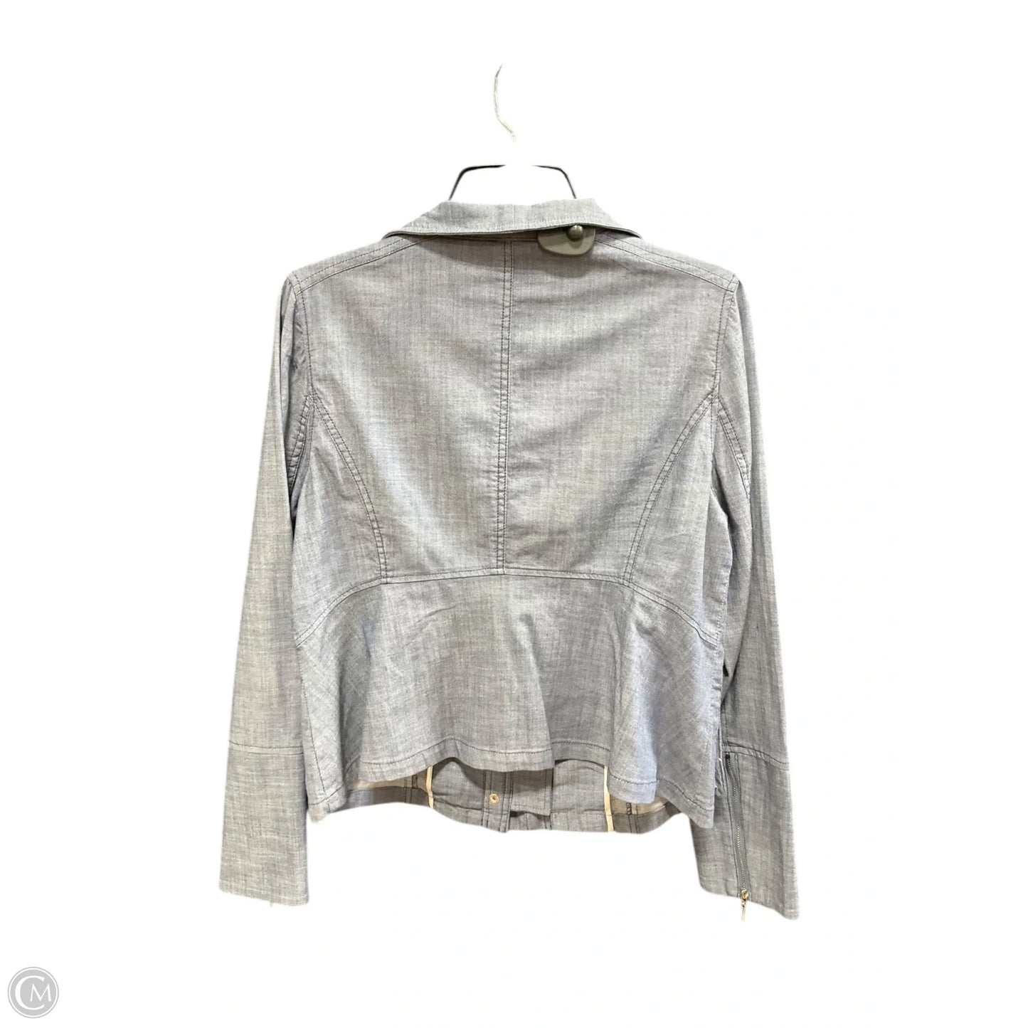 Jacket Moto By White House Black Market In Blue, Size: 10