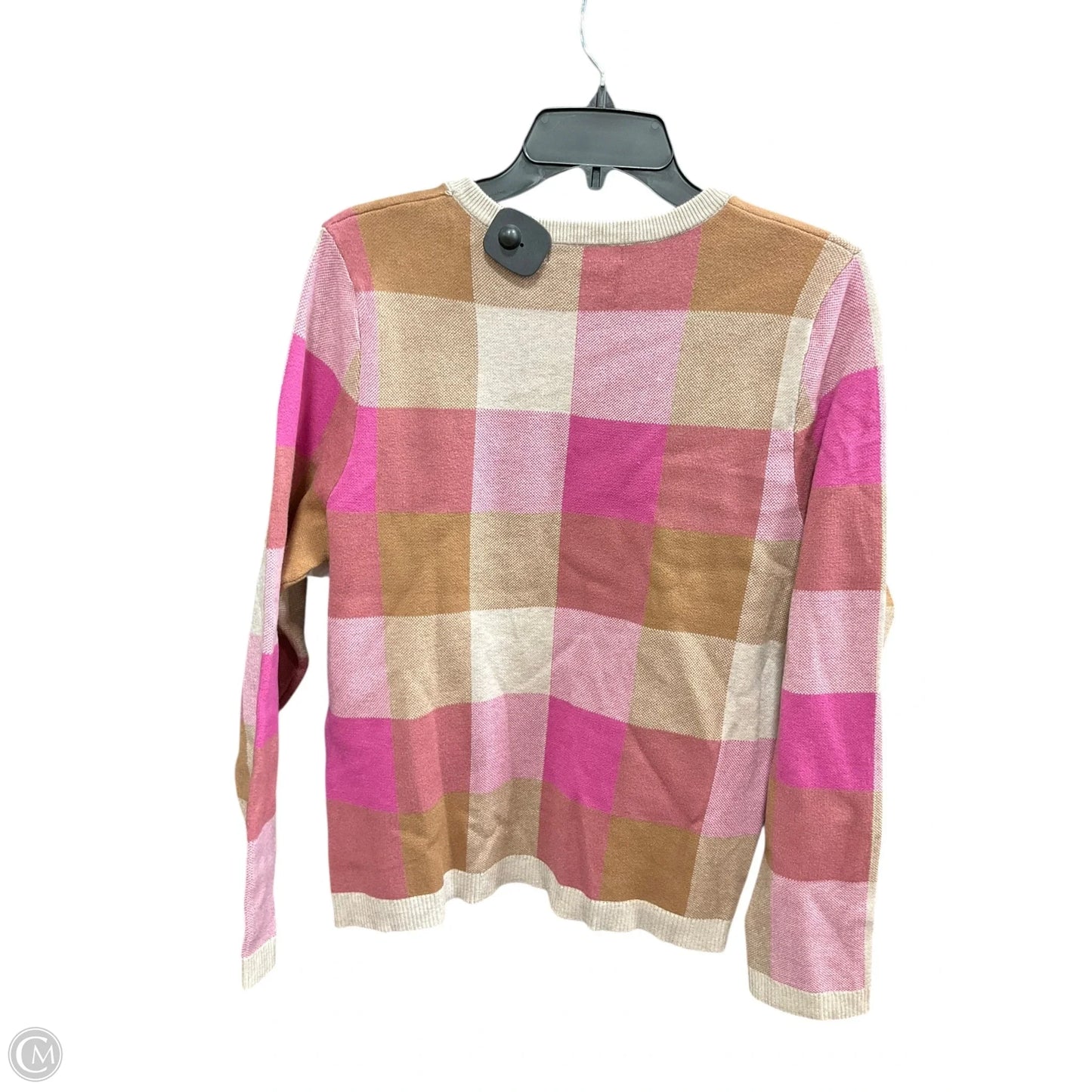 Top Long Sleeve By Tahari In Plaid Pattern, Size: Xl