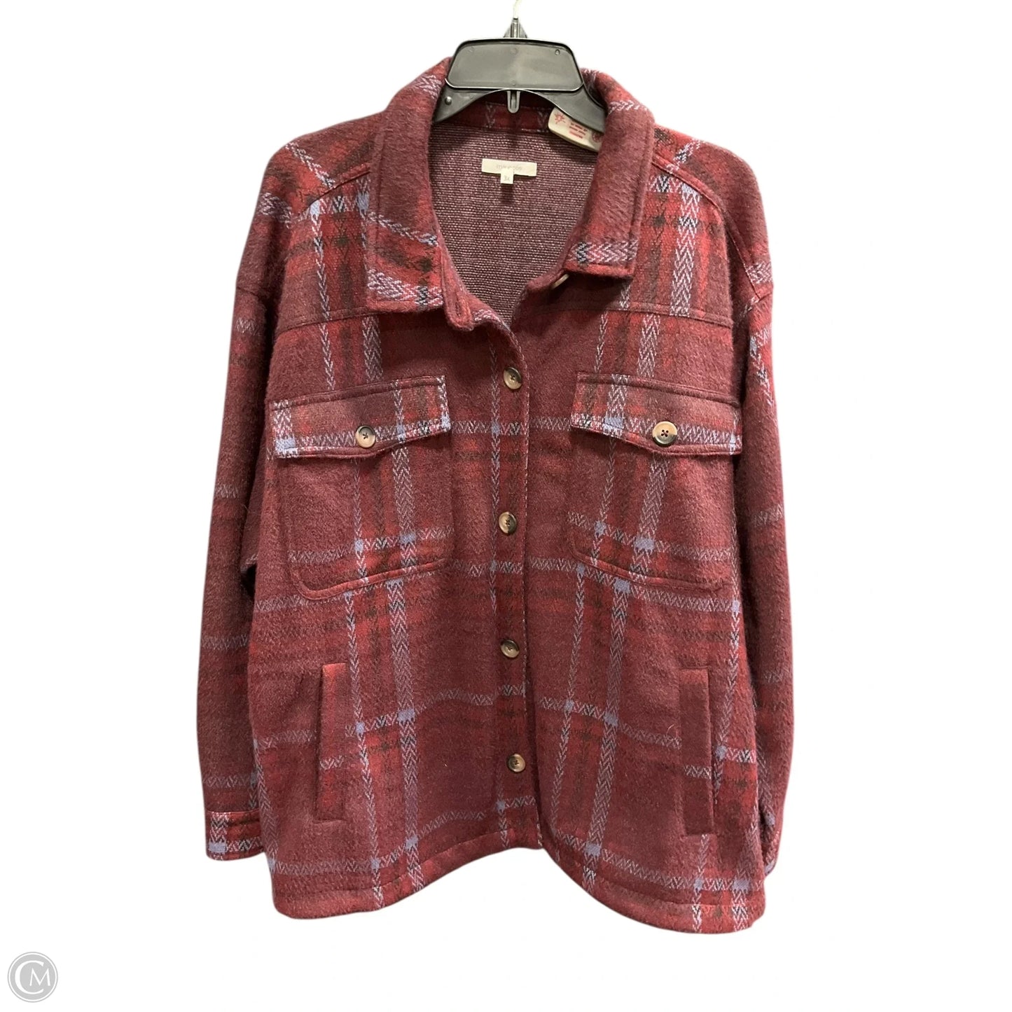Jacket Shirt By Maurices In Plaid Pattern, Size: 3x