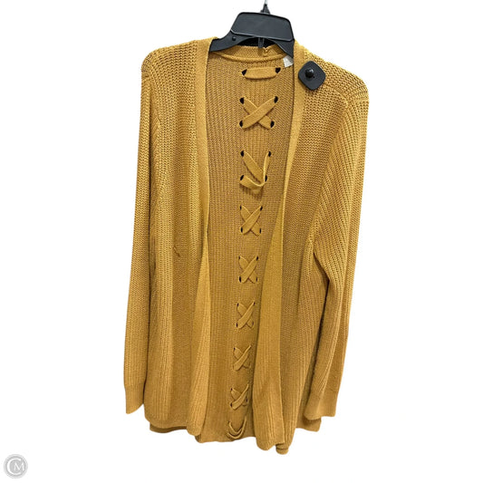 Cardigan By Clothes Mentor In Yellow, Size: 2x