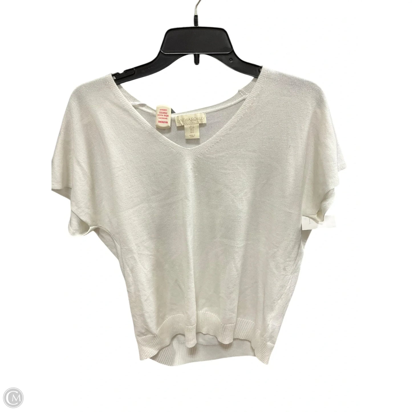 Top Short Sleeve By Cynthia Rowley In White, Size: S