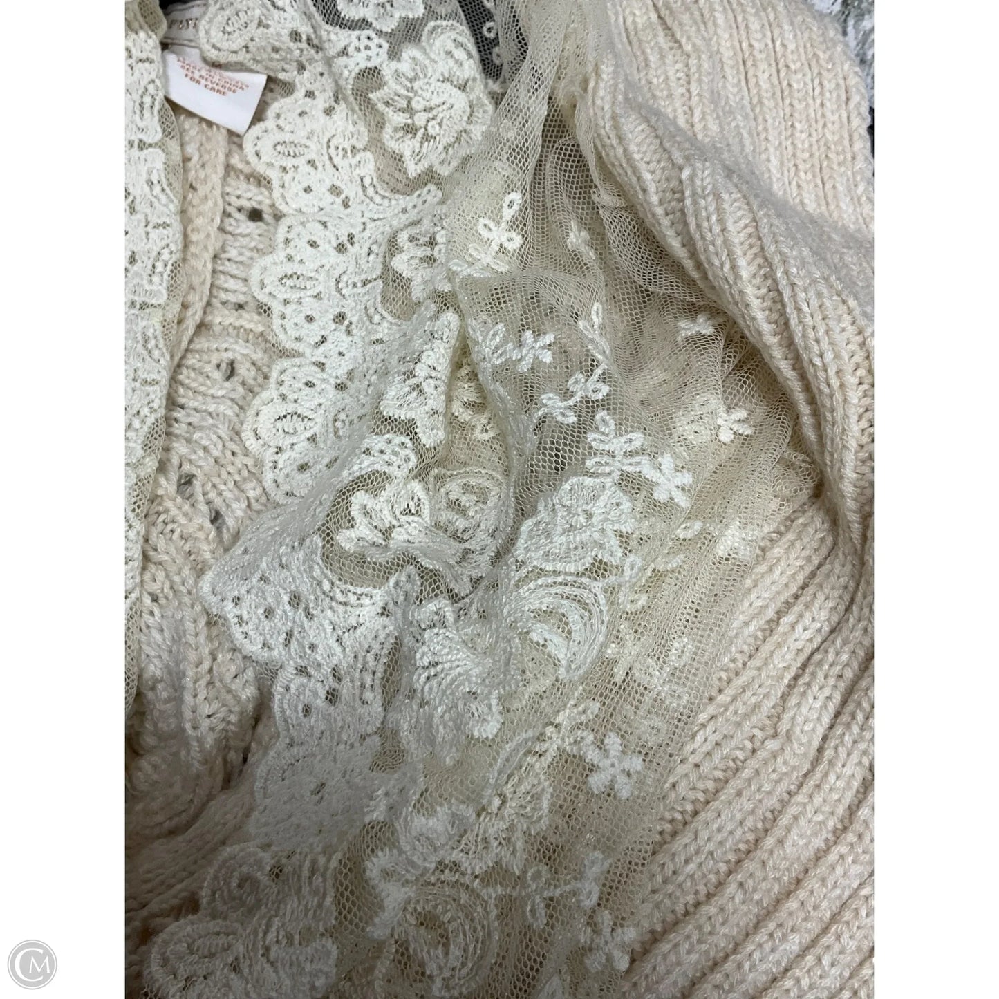 Vest Sweater By Flying Tomato In Cream, Size: M