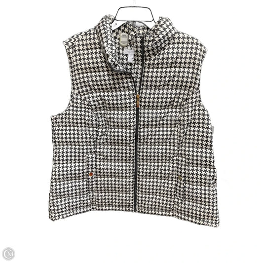 Vest Puffer & Quilted By Charter Club In Black & White, Size: 2x