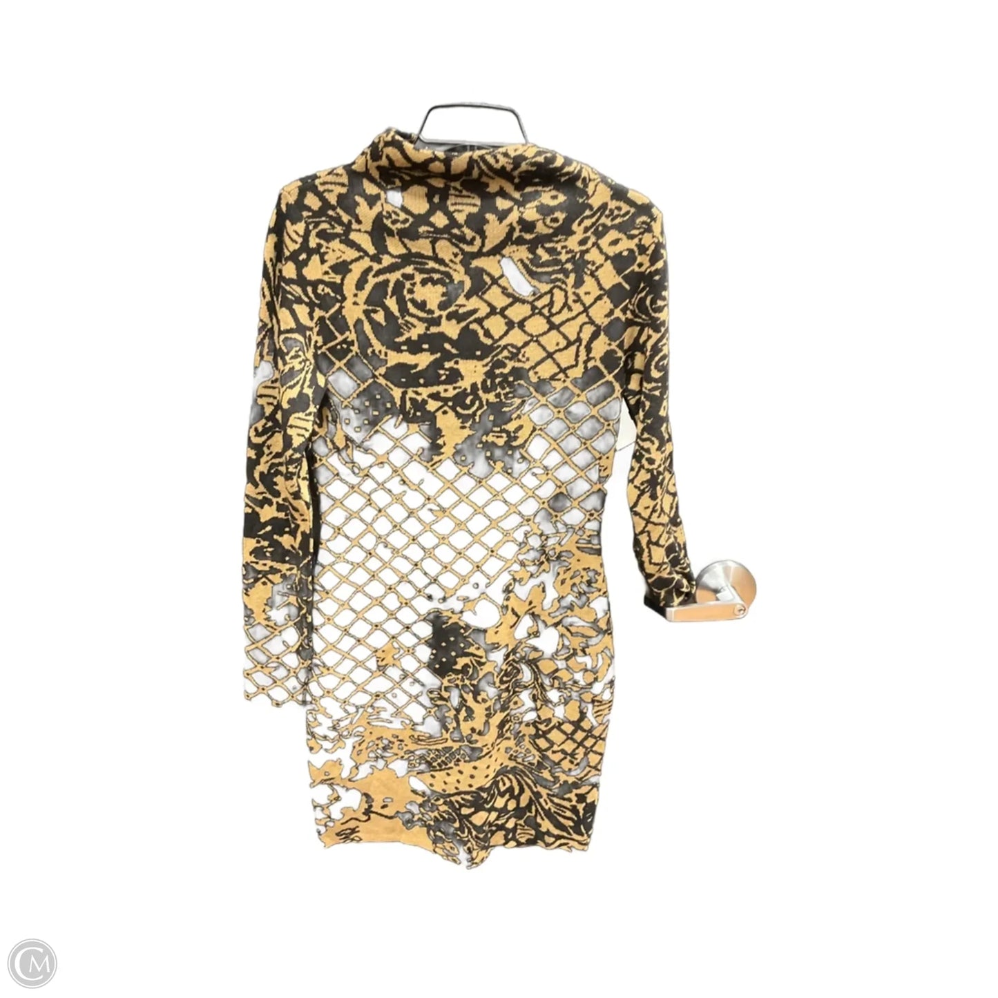 Dress Casual Midi By Venus In Black & Tan, Size: M