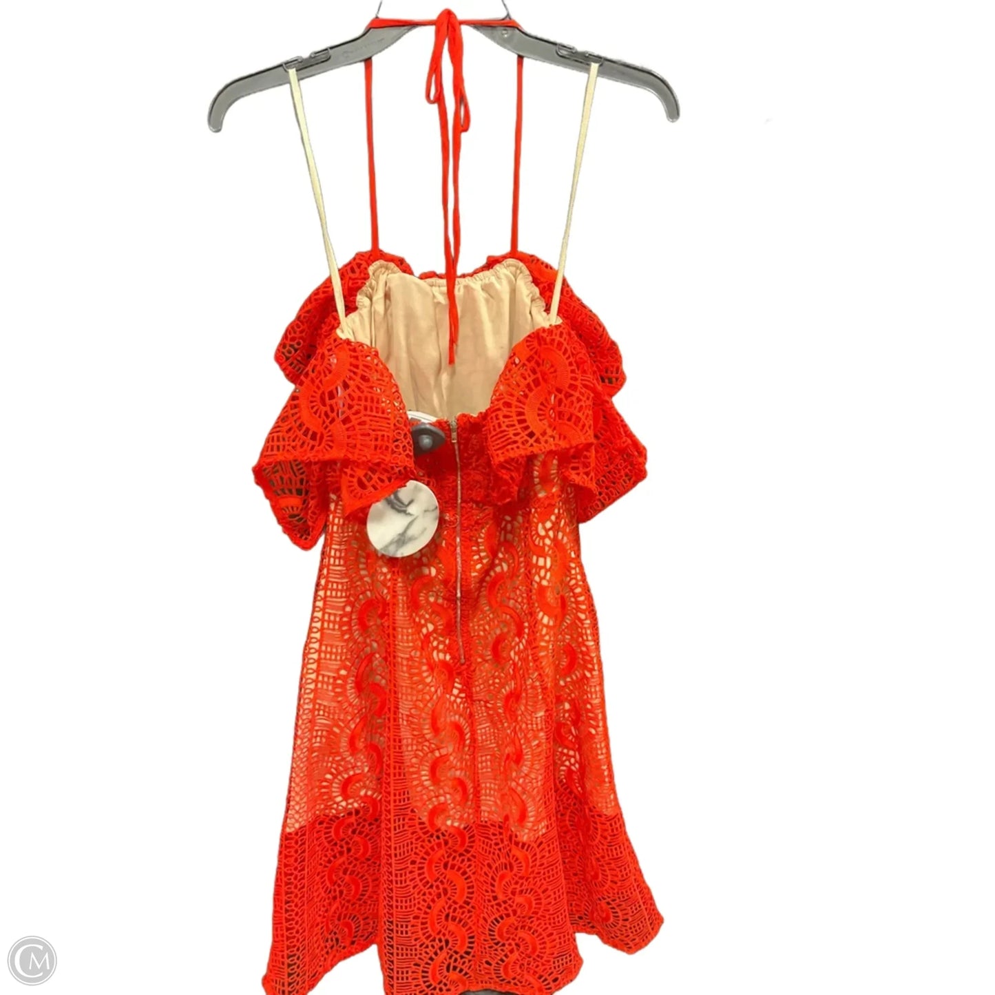 Dress Casual Midi By Three Dots In Orange, Size: L