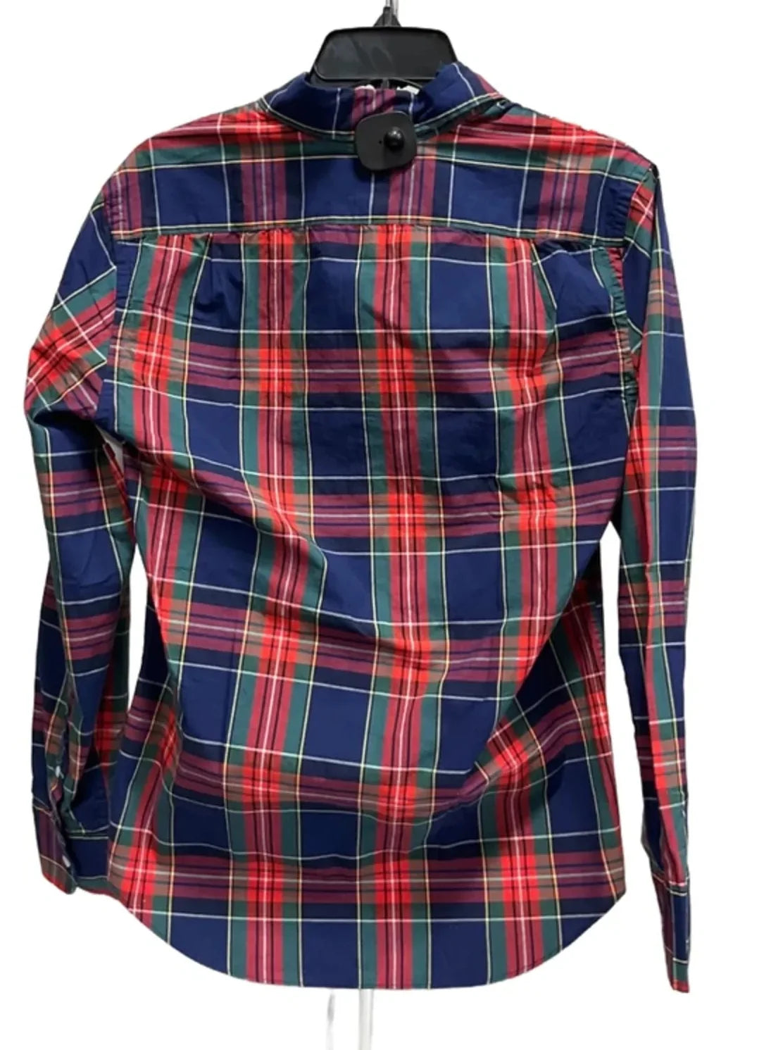 Blouse Long Sleeve By J. Crew In Plaid Pattern, Size: Xs