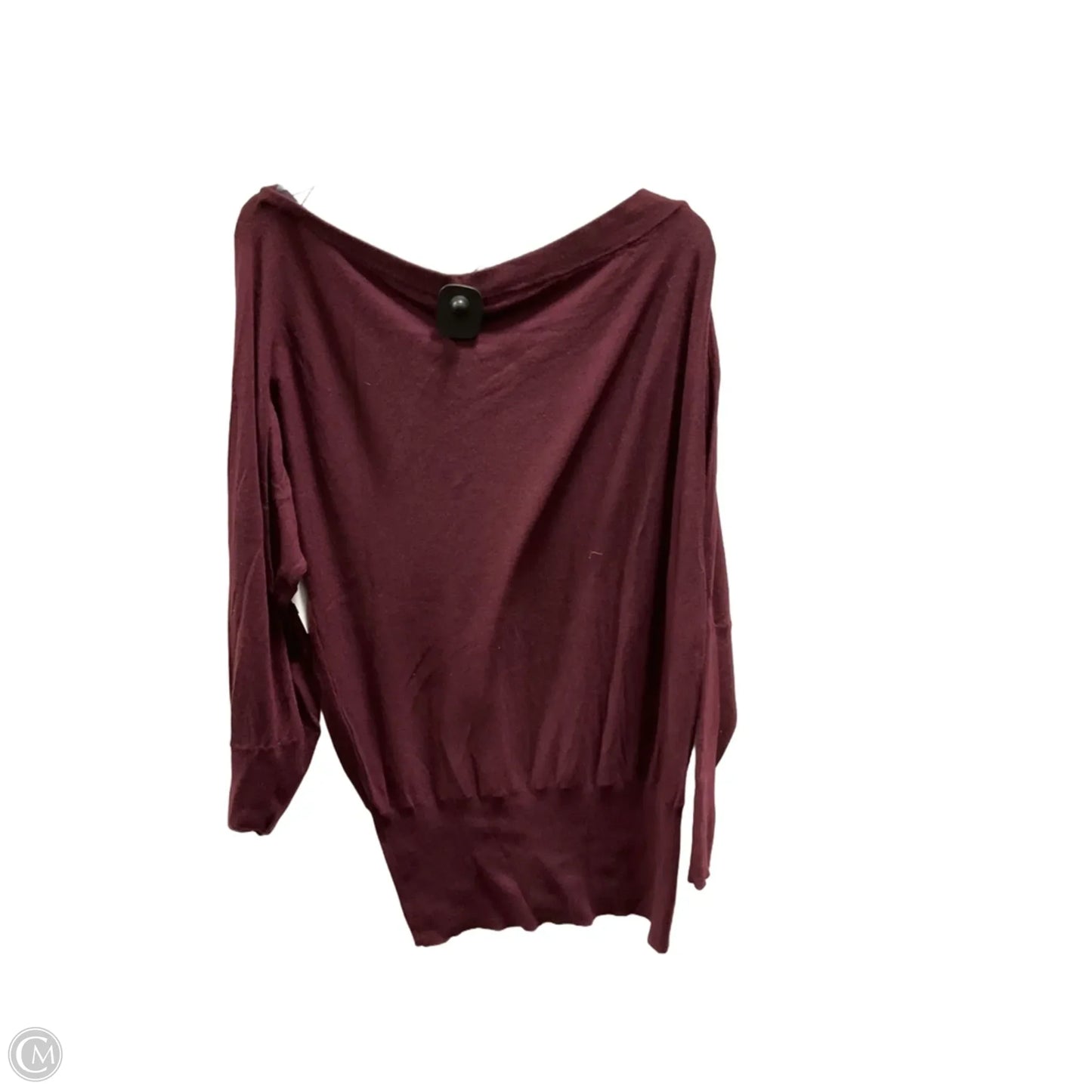 Top Long Sleeve By White House Black Market In Maroon, Size: M