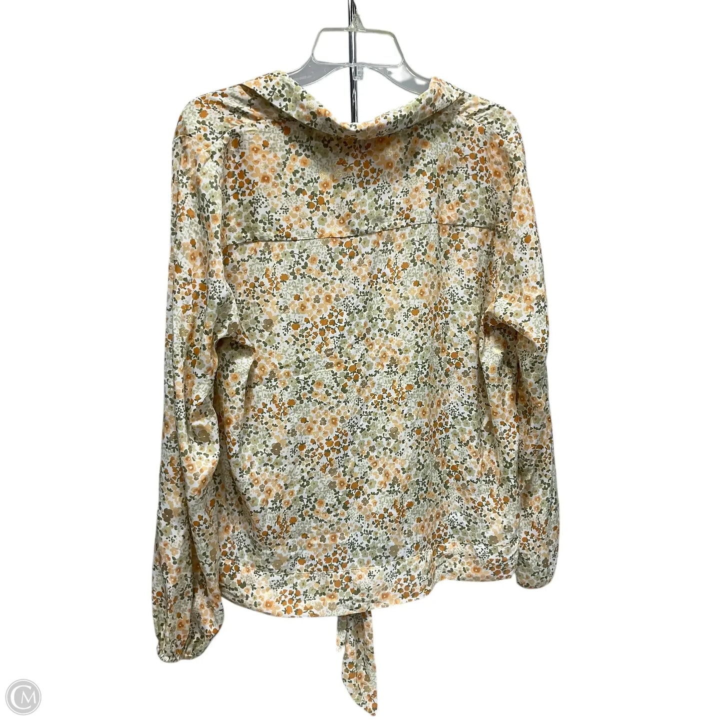 Blouse Long Sleeve By Clothes Mentor In Floral Print, Size: L