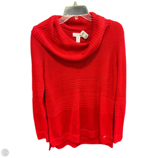 Sweater By Calvin Klein In Red, Size: M
