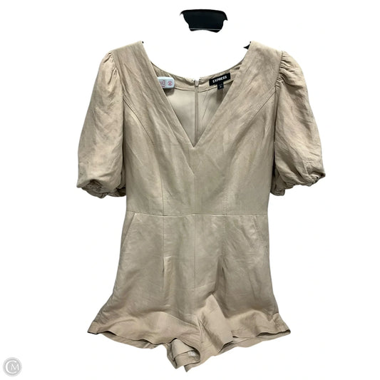 Romper By Express In Tan, Size: S