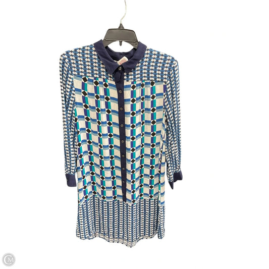 Dress Casual Short By Maeve In Blue & Cream, Size: 8