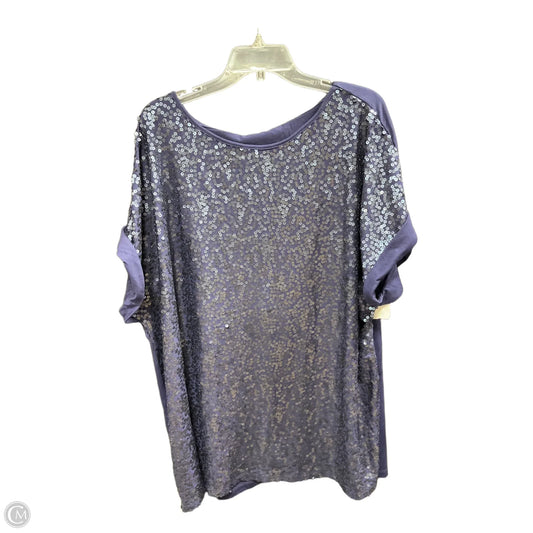 Top Short Sleeve By Clothes Mentor In Blue, Size: 24