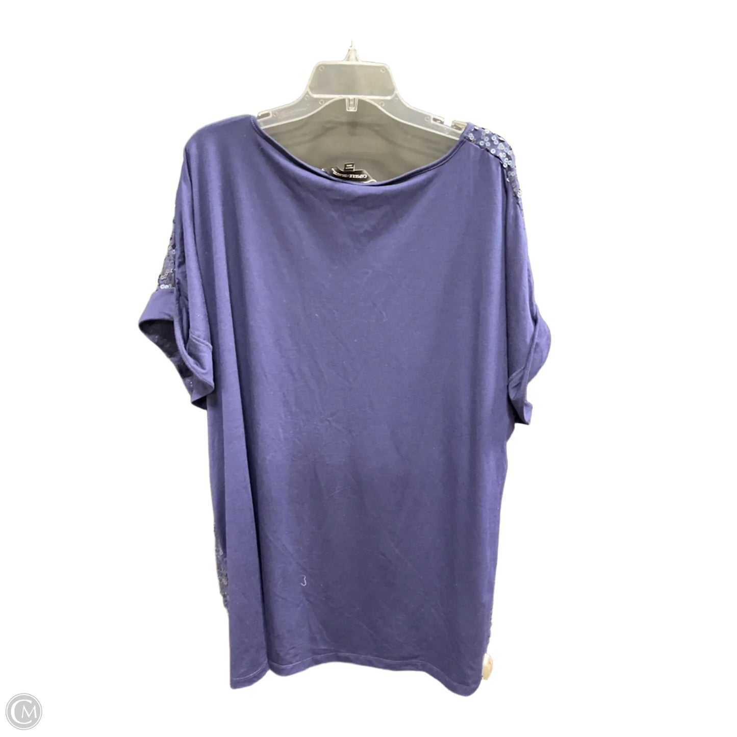 Top Short Sleeve By Clothes Mentor In Blue, Size: 24