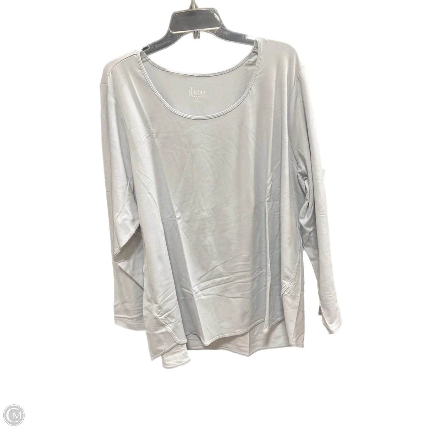 Top Long Sleeve By Denim And Company In Blue, Size: 3x