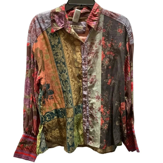 Blouse Long Sleeve By We The Free In Multi-colored, Size: Xs