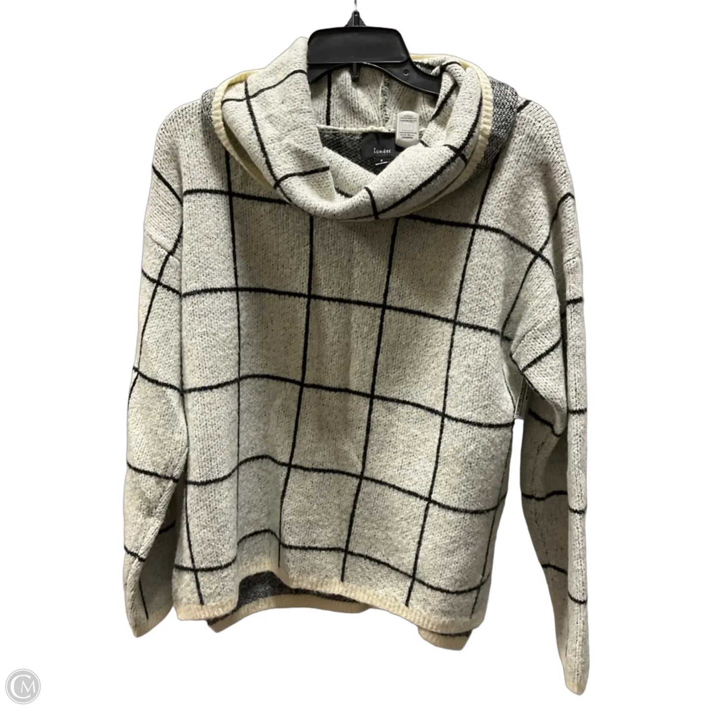 Sweater By Lumiere In Black & Cream, Size: S