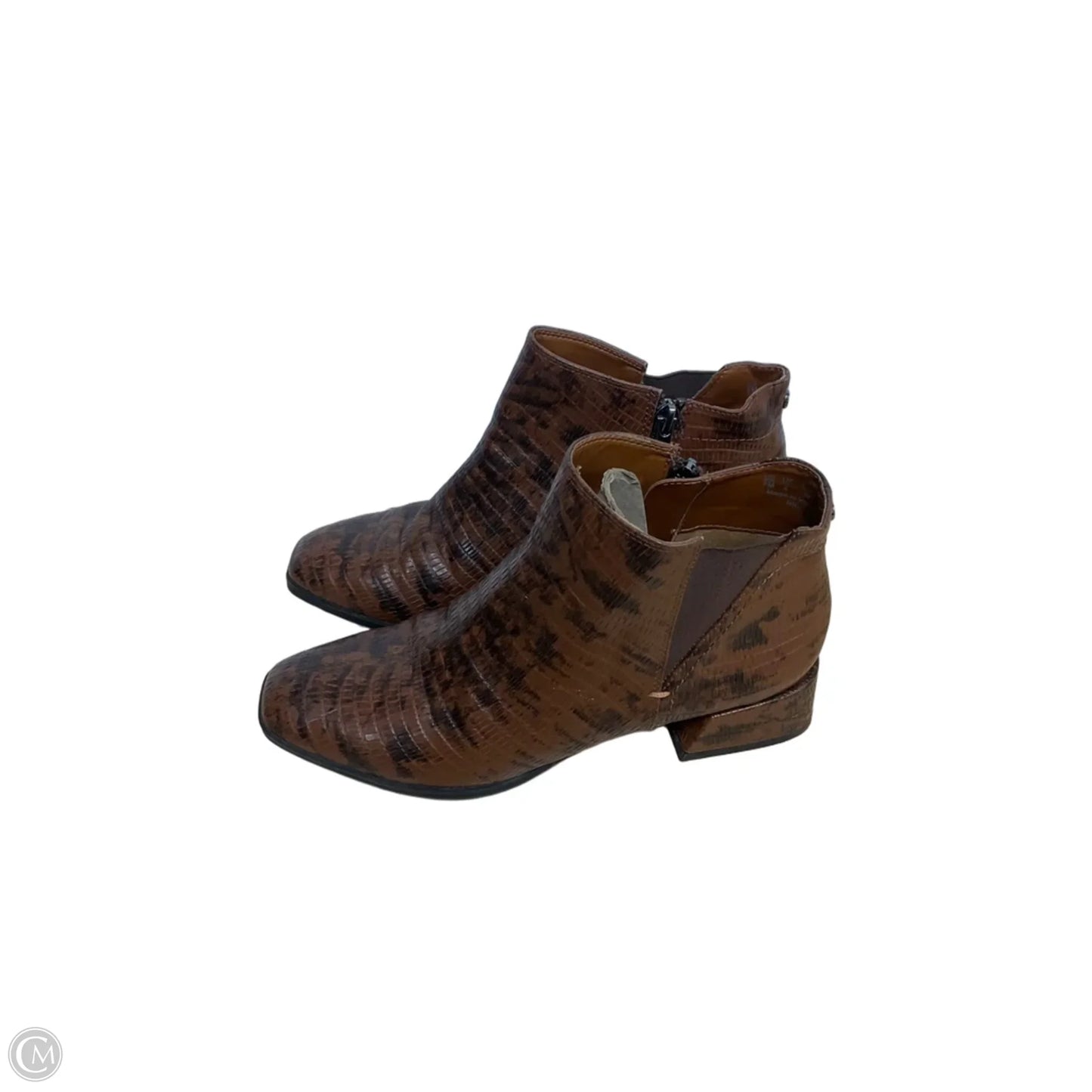 Boots Ankle Heels By Franco Sarto In Animal Print, Size: 7