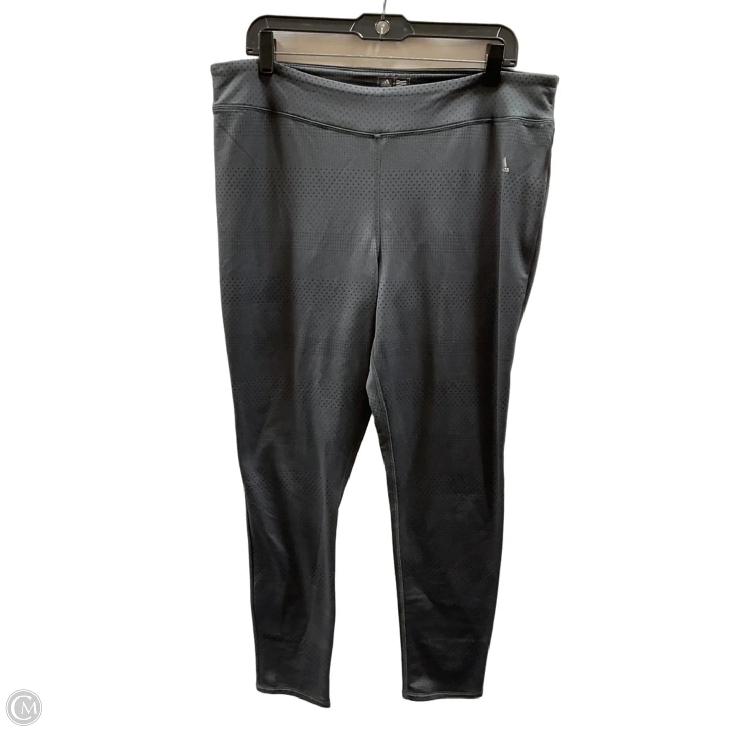 Athletic Leggings By Adidas In Grey, Size: Xl