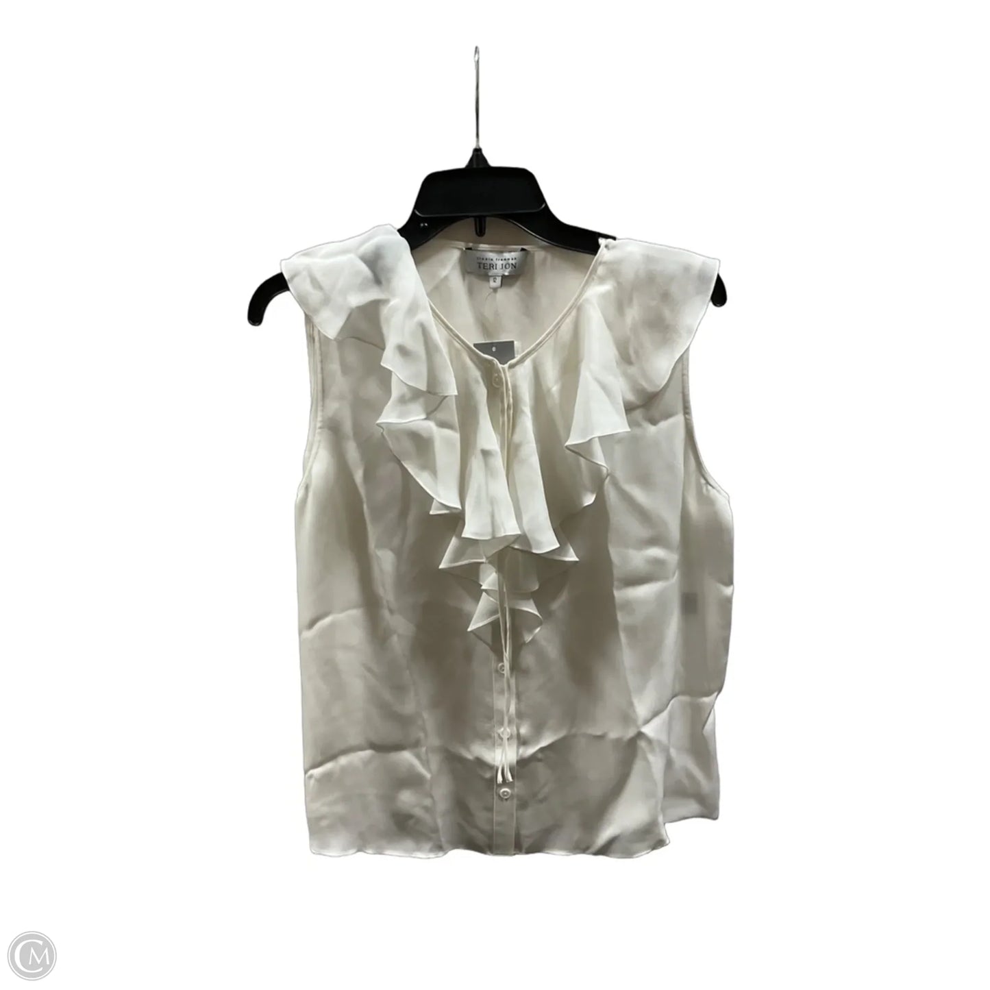 Top Sleeveless By Cma In White, Size: 12