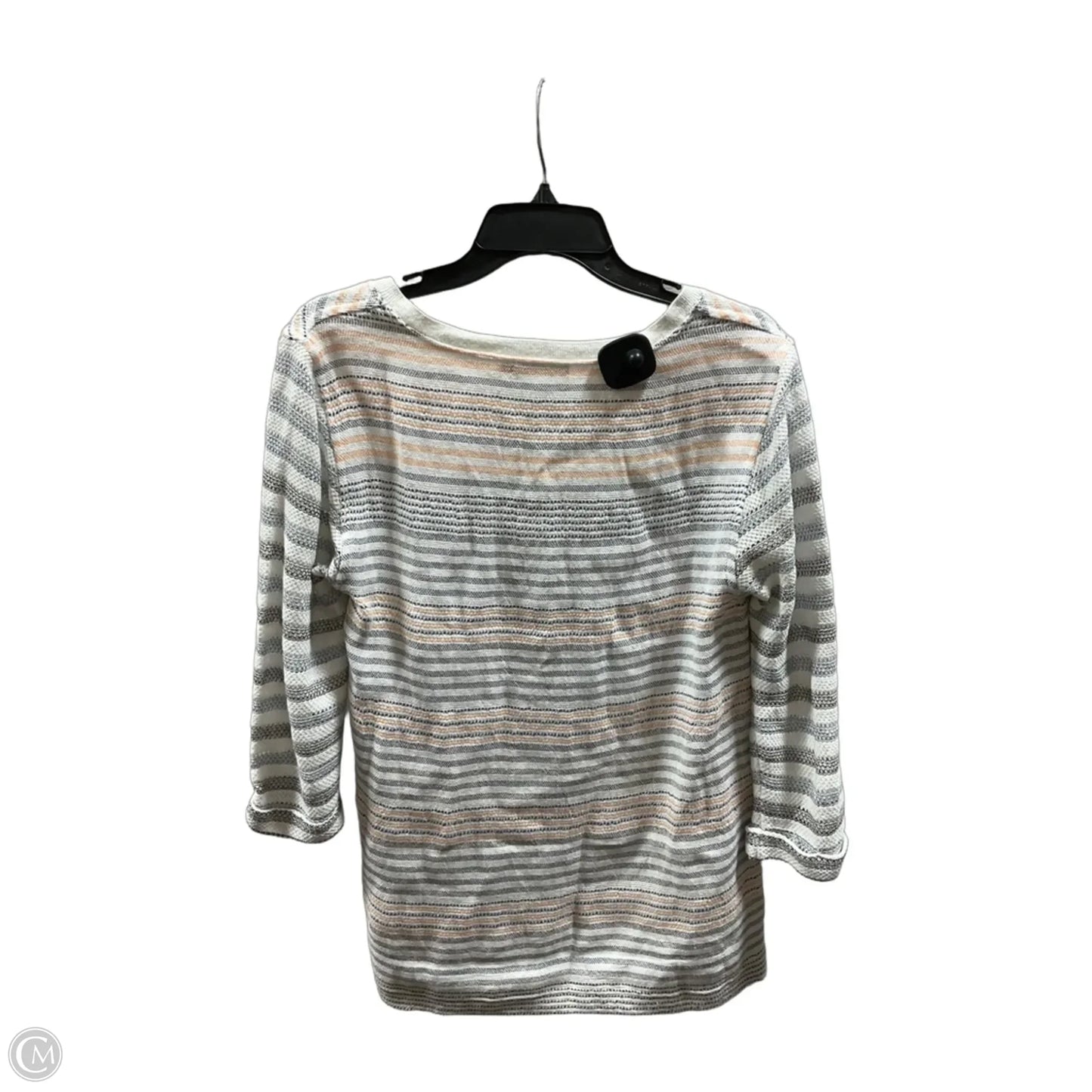 Top 3/4 Sleeve By Nic + Zoe In Striped Pattern, Size: S