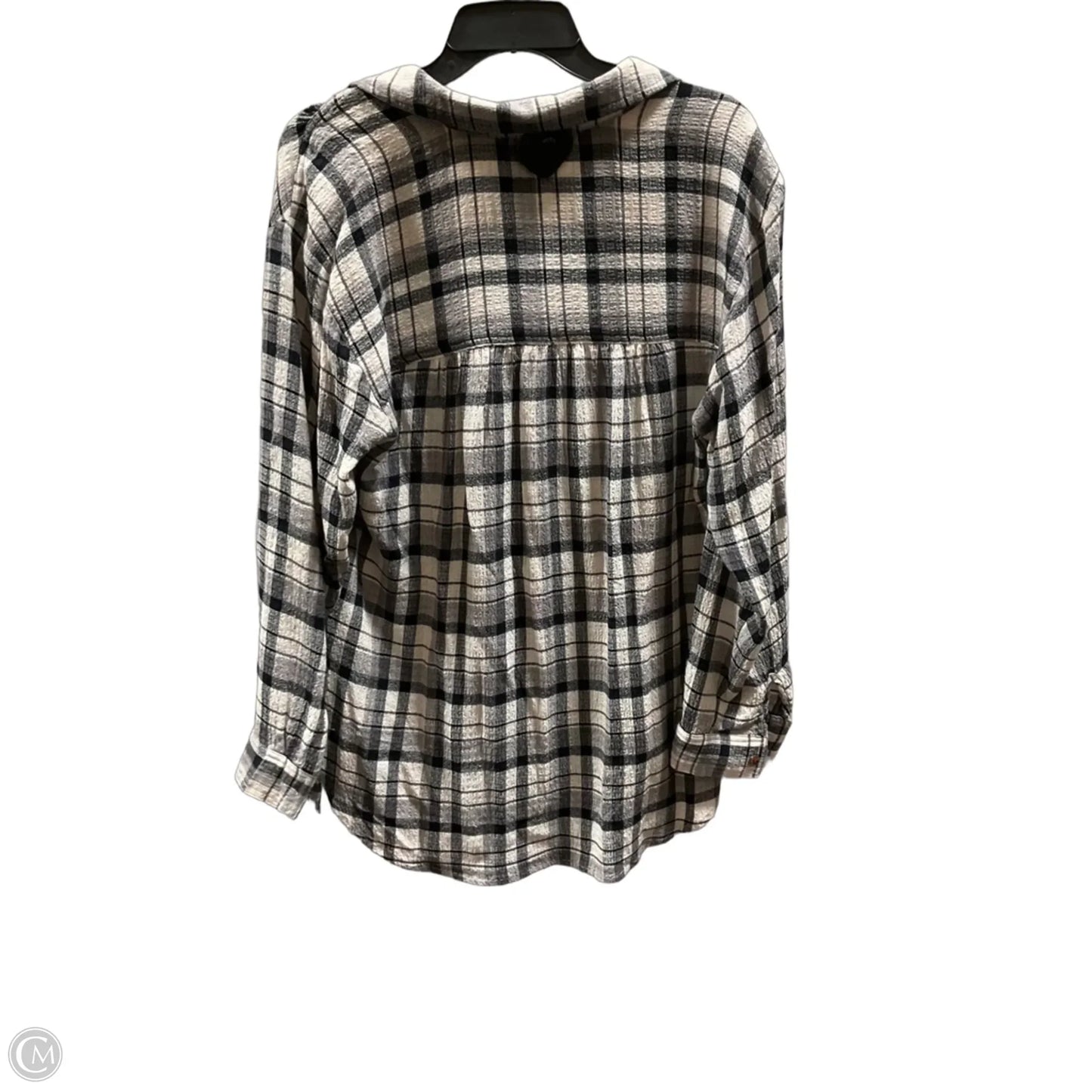 Blouse Long Sleeve By Pilcro In Black & White, Size: M