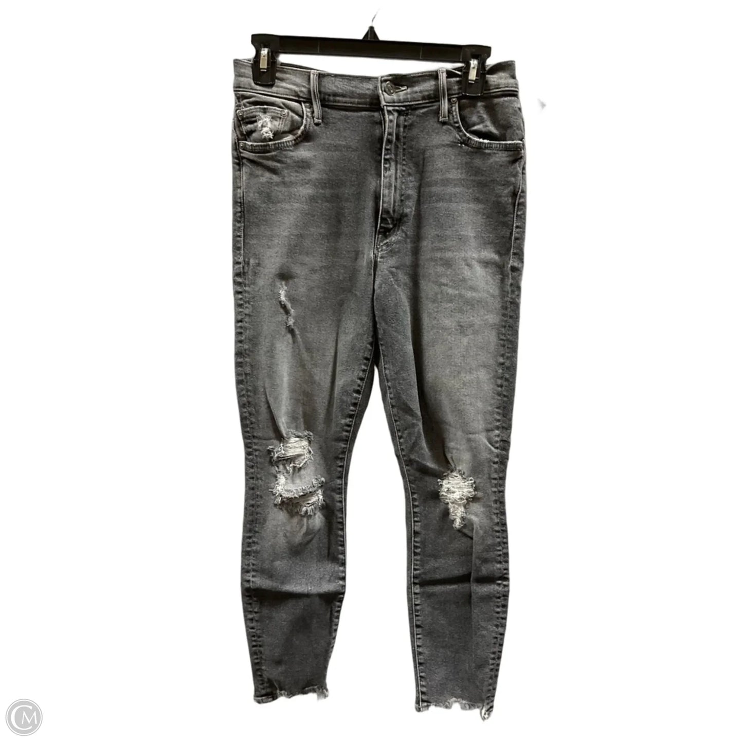Jeans Skinny By Mother In Black Denim, Size: 8