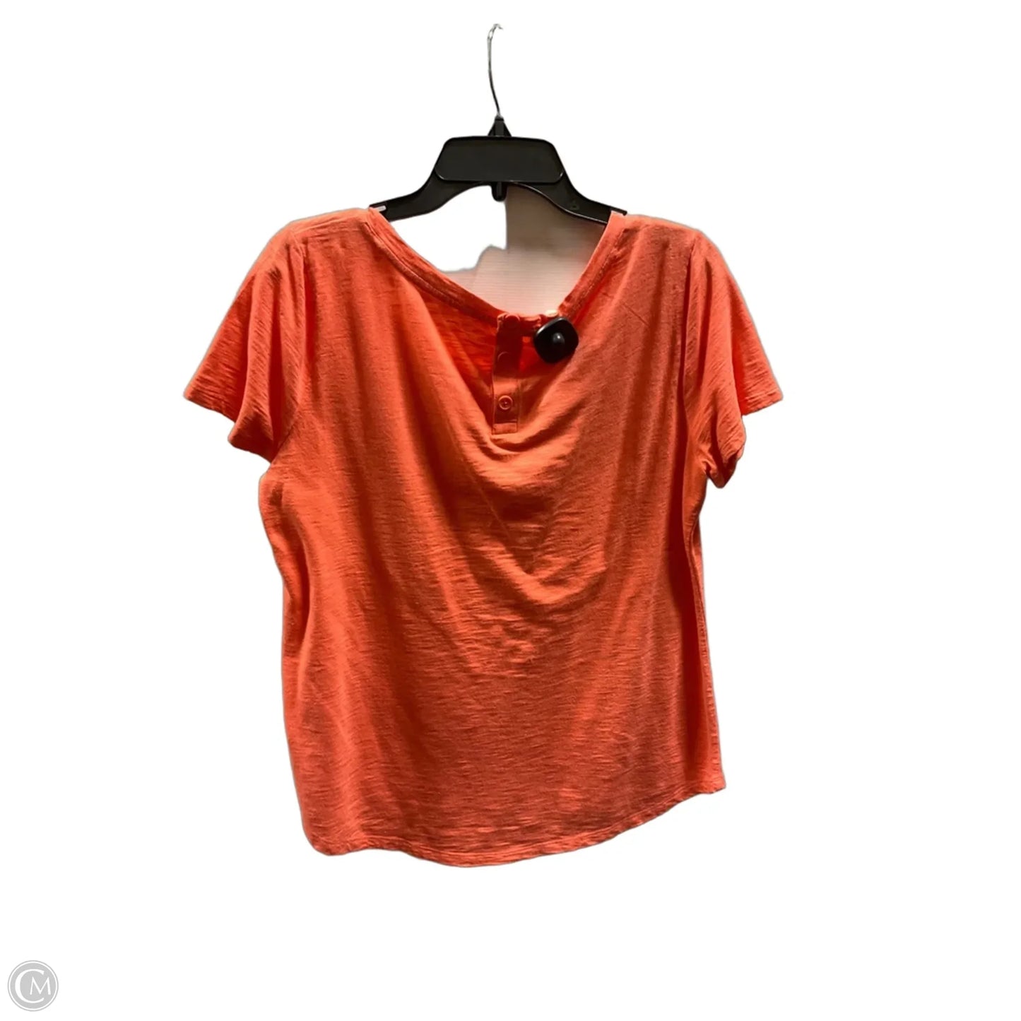 Top Short Sleeve By Talbots In Orange, Size: L