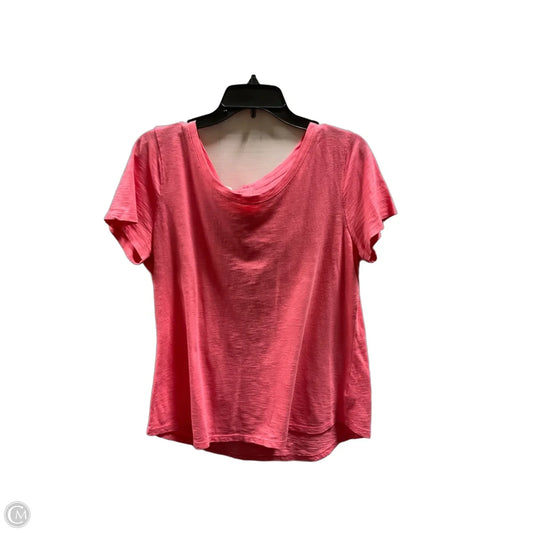 Top Short Sleeve By Talbots In Pink, Size: L