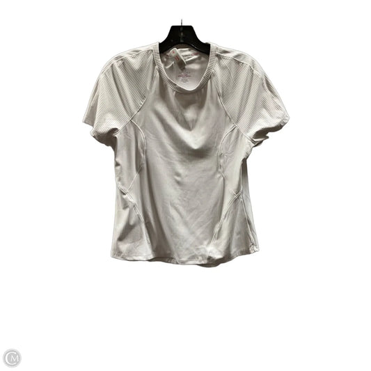 Athletic Top Short Sleeve By Spyder In White, Size: M