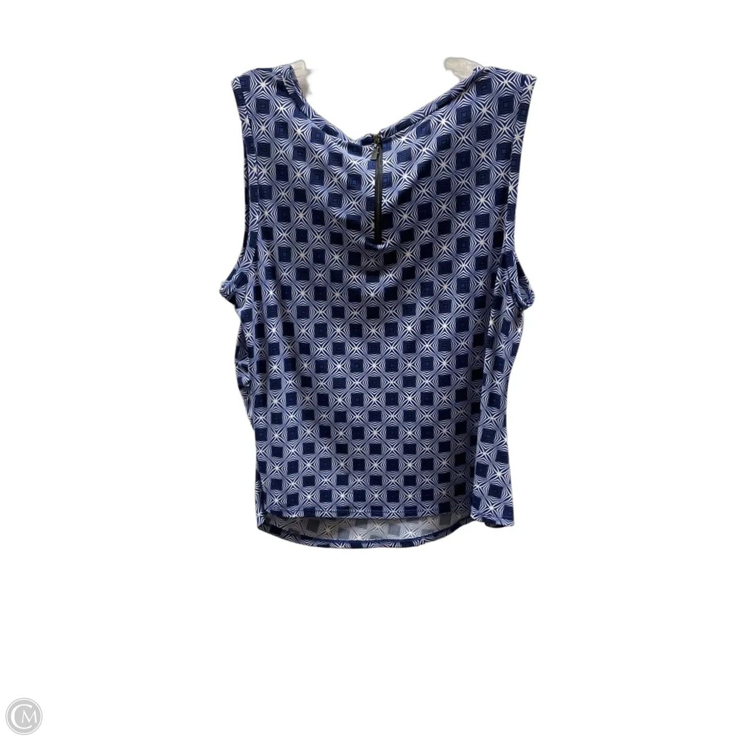 Top Sleeveless By Laundry In Blue, Size: Xl