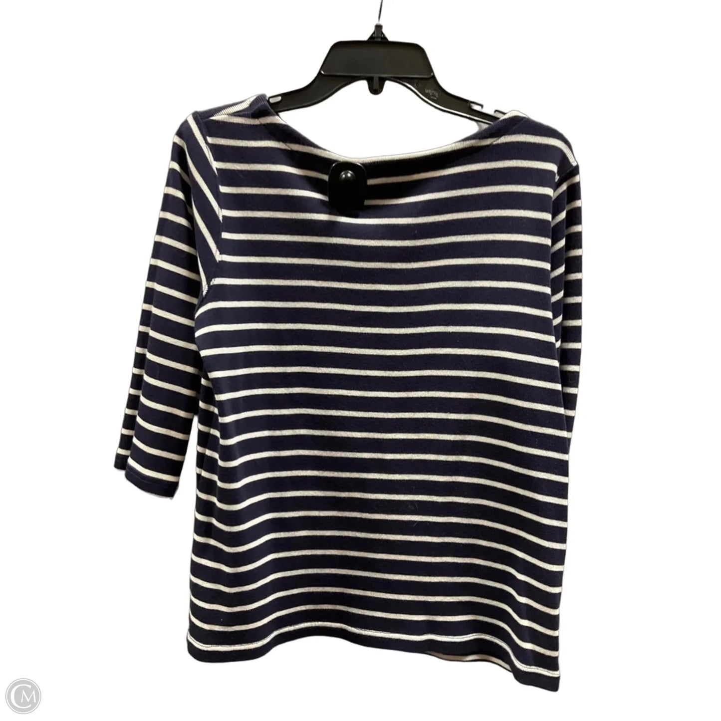 Top 3/4 Sleeve By L.l. Bean In Striped Pattern, Size: L