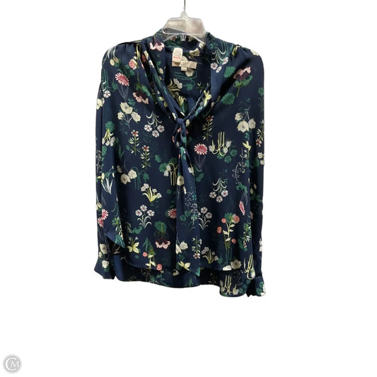 Blouse Long Sleeve By Loft In Floral Print, Size: M