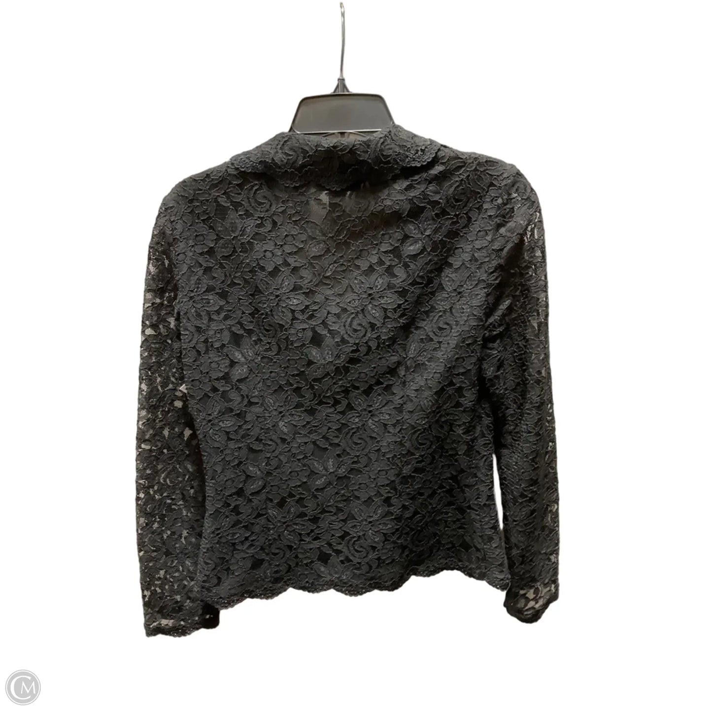 Blouse Long Sleeve By Talbots In Black, Size: 4