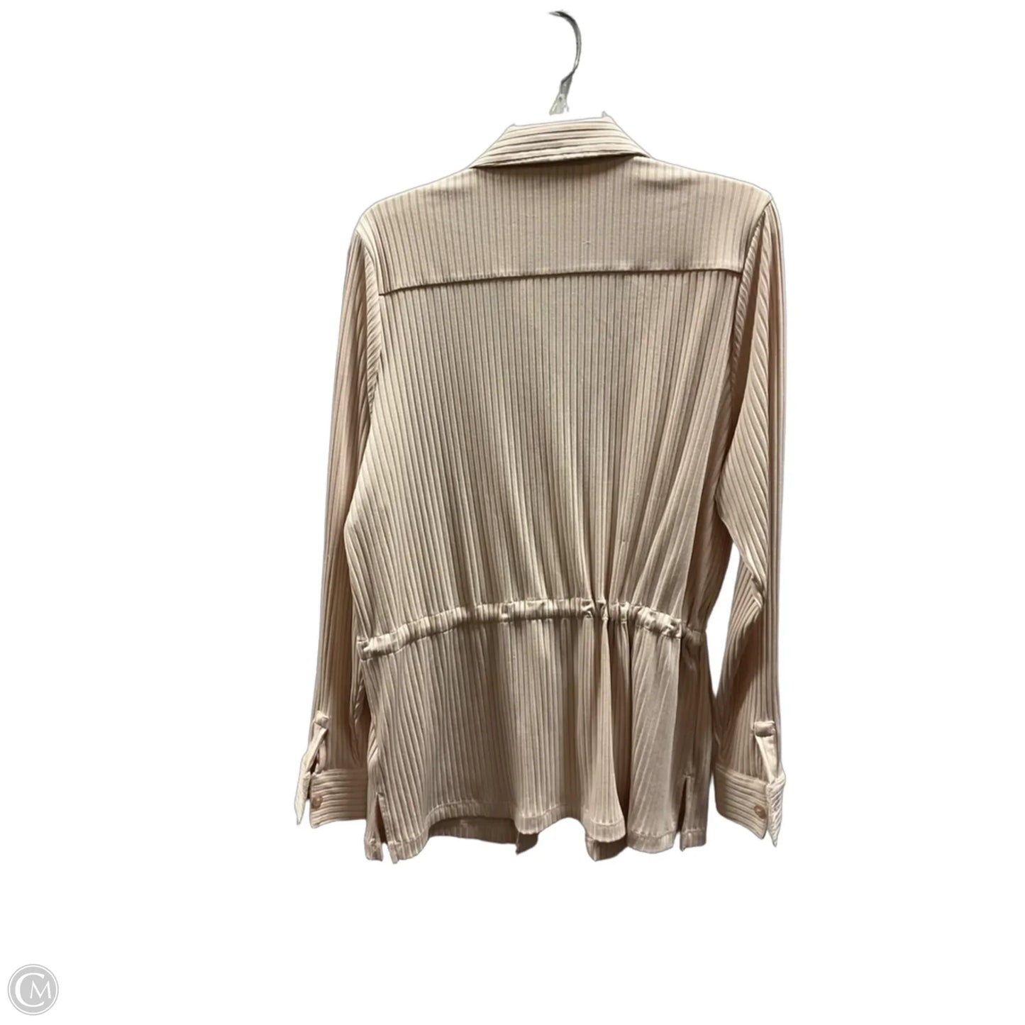 Blouse Long Sleeve By Calvin Klein In Pink, Size: L
