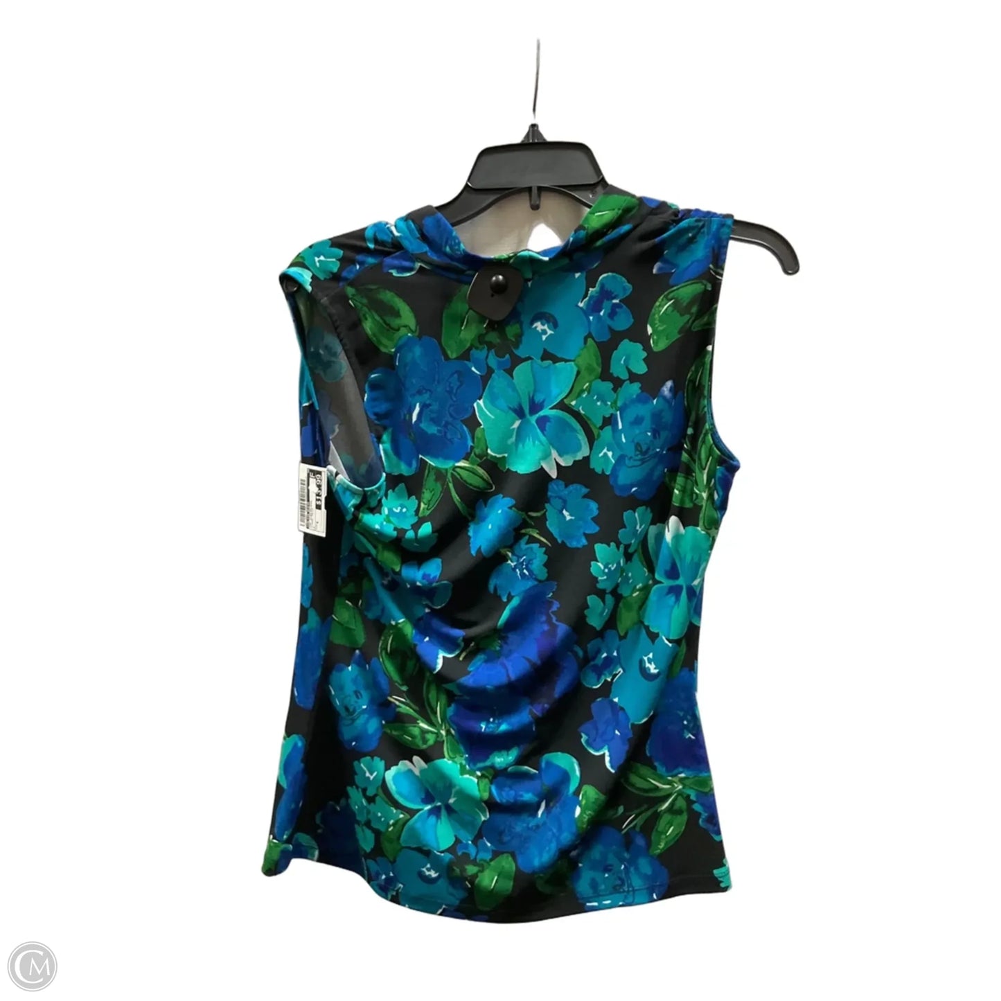 Top Sleeveless By Calvin Klein In Floral Print, Size: S