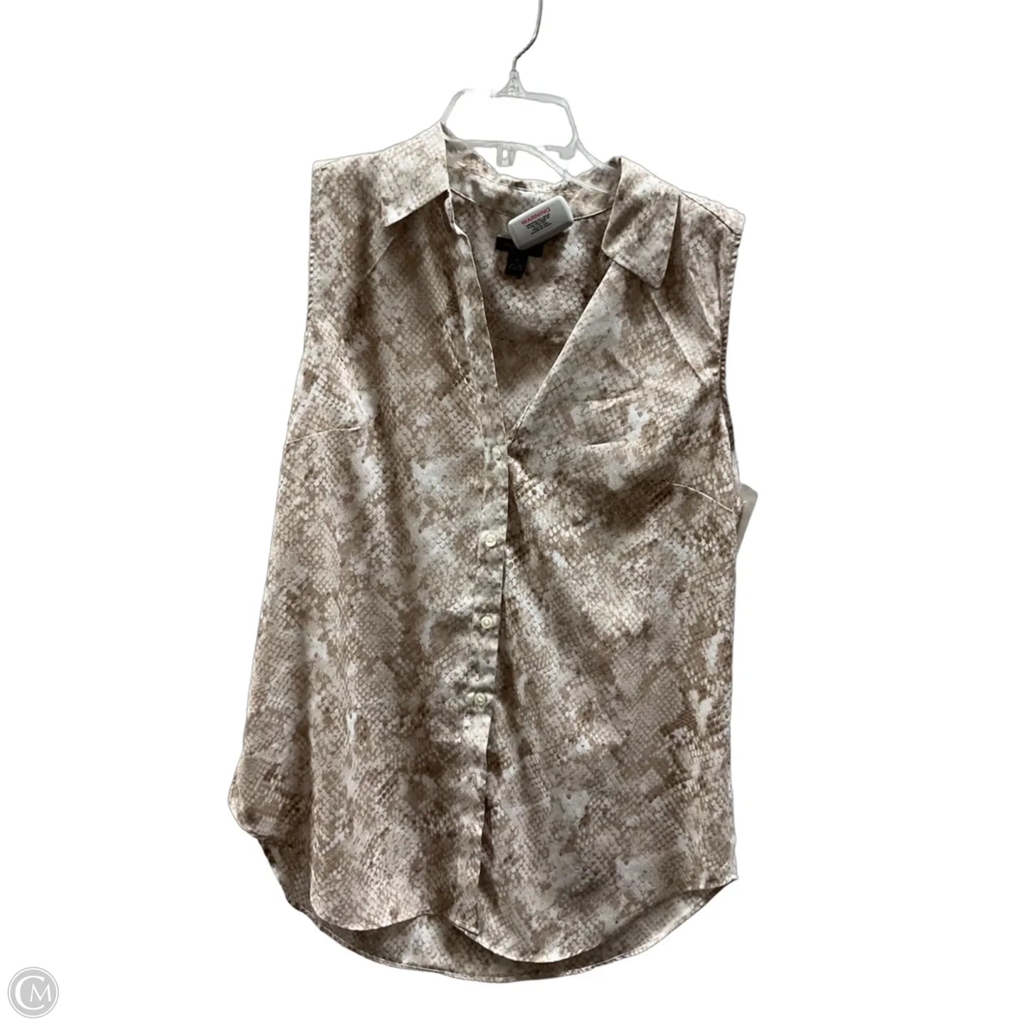 Top Sleeveless By Ann Taylor In Animal Print, Size: M